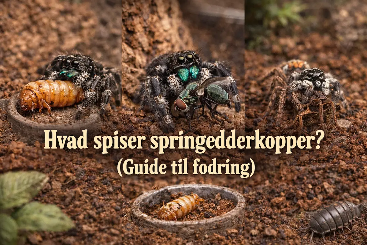 Hvad spiser springedderkopper? (Guide til fodring)